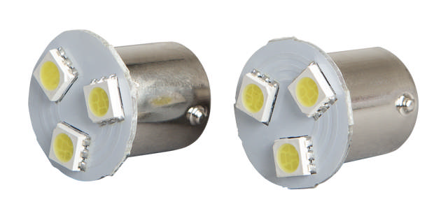 LEDLAMPA BA15s, 12-24V, VIT,
